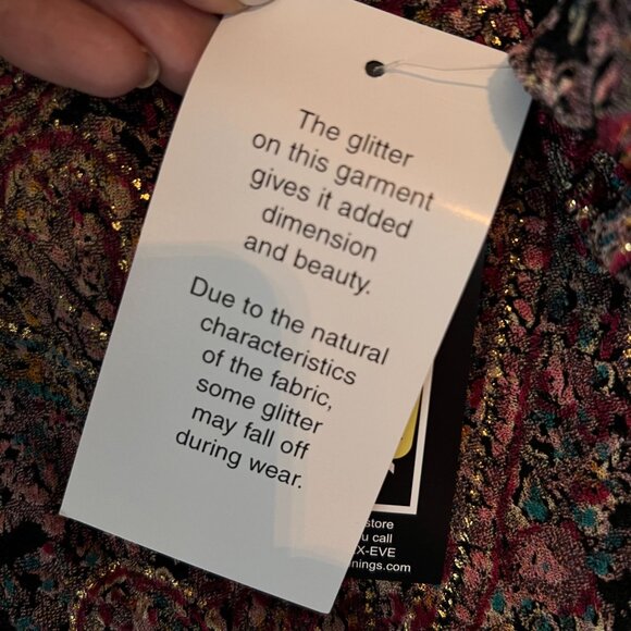 NWT Alex Evenings Paisley Jacket Full Zip PM Multicolor Paisley Metallic Lined - Picture 10 of 14